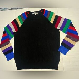 Colorful Striped wool cashmere Crewneck Sweater